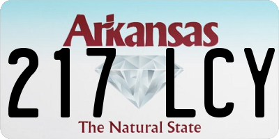 AR license plate 217LCY