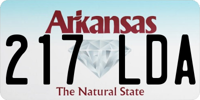 AR license plate 217LDA