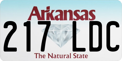 AR license plate 217LDC