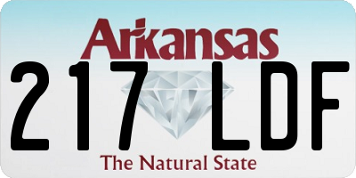 AR license plate 217LDF