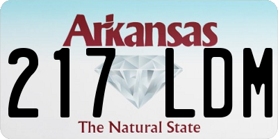 AR license plate 217LDM