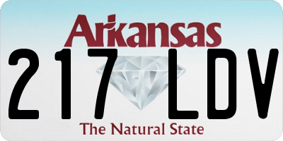 AR license plate 217LDV