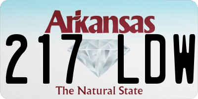 AR license plate 217LDW