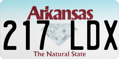 AR license plate 217LDX