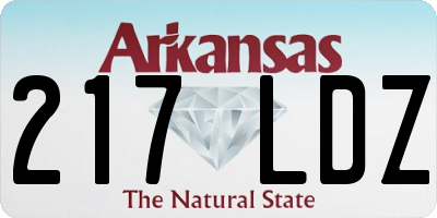 AR license plate 217LDZ