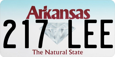 AR license plate 217LEE