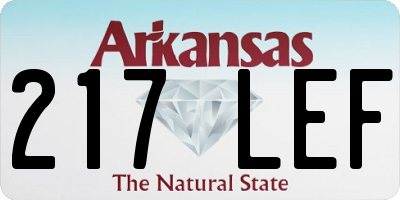 AR license plate 217LEF
