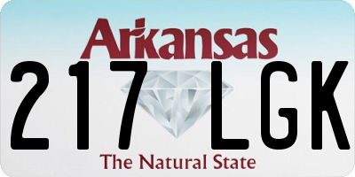 AR license plate 217LGK