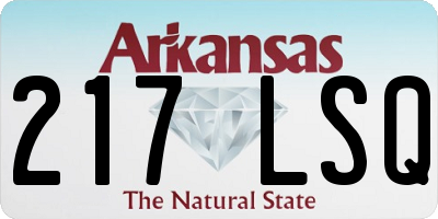AR license plate 217LSQ