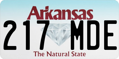 AR license plate 217MDE
