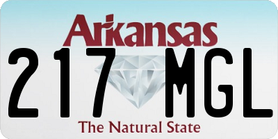 AR license plate 217MGL