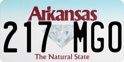 AR license plate 217MGO