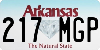 AR license plate 217MGP