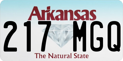 AR license plate 217MGQ