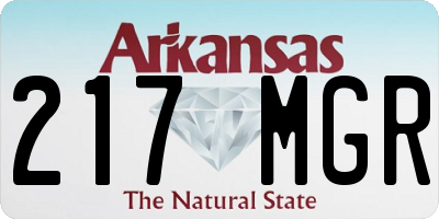 AR license plate 217MGR