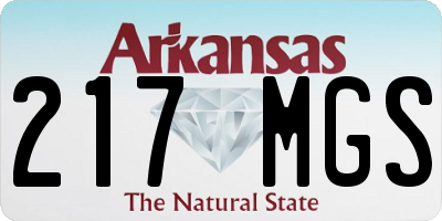 AR license plate 217MGS