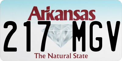 AR license plate 217MGV