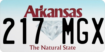 AR license plate 217MGX