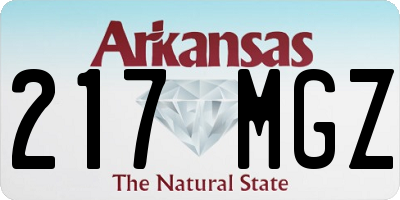 AR license plate 217MGZ