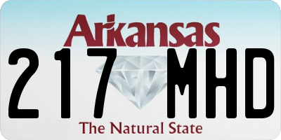 AR license plate 217MHD