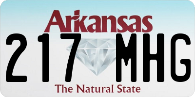 AR license plate 217MHG