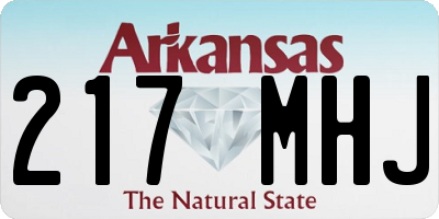 AR license plate 217MHJ