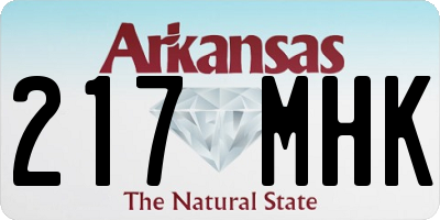 AR license plate 217MHK