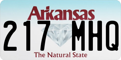 AR license plate 217MHQ