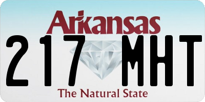 AR license plate 217MHT