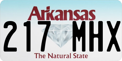 AR license plate 217MHX