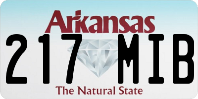 AR license plate 217MIB