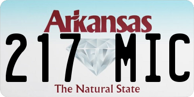 AR license plate 217MIC