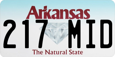 AR license plate 217MID