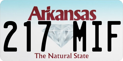 AR license plate 217MIF
