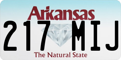 AR license plate 217MIJ