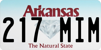 AR license plate 217MIM