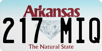 AR license plate 217MIQ