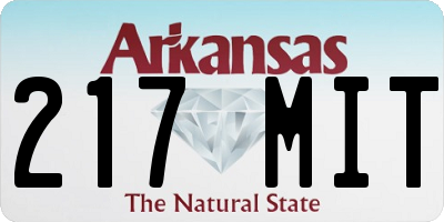 AR license plate 217MIT