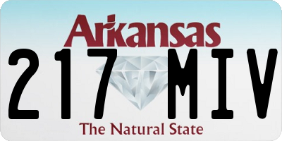 AR license plate 217MIV