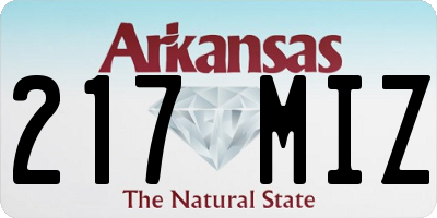 AR license plate 217MIZ