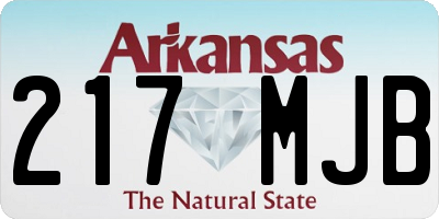 AR license plate 217MJB
