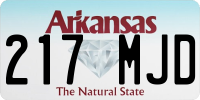 AR license plate 217MJD