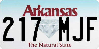 AR license plate 217MJF