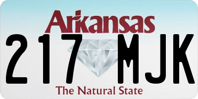 AR license plate 217MJK