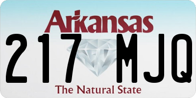 AR license plate 217MJQ