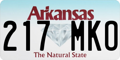 AR license plate 217MKO