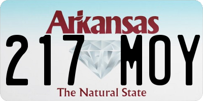 AR license plate 217MOY