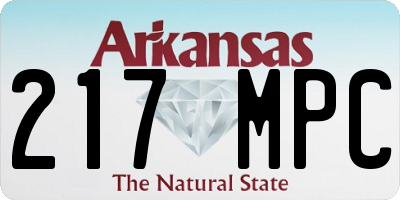AR license plate 217MPC