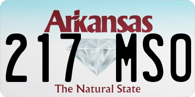 AR license plate 217MSO