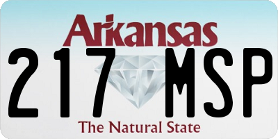 AR license plate 217MSP